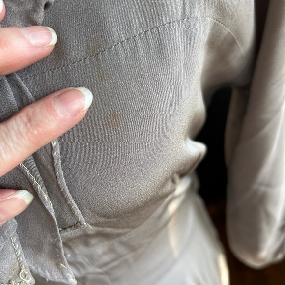 Vintage Taupe Long Sleeve Dress - Picture 4 of 8